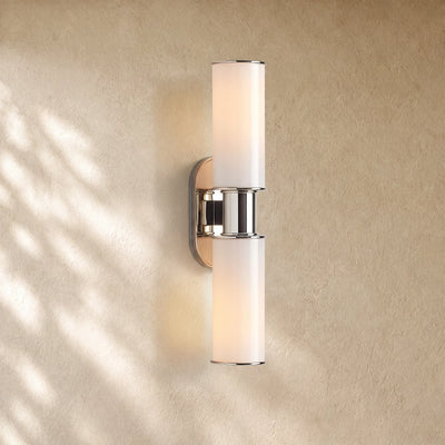 Harlins Modern Milk Glass 2-Light Wall Sconce
