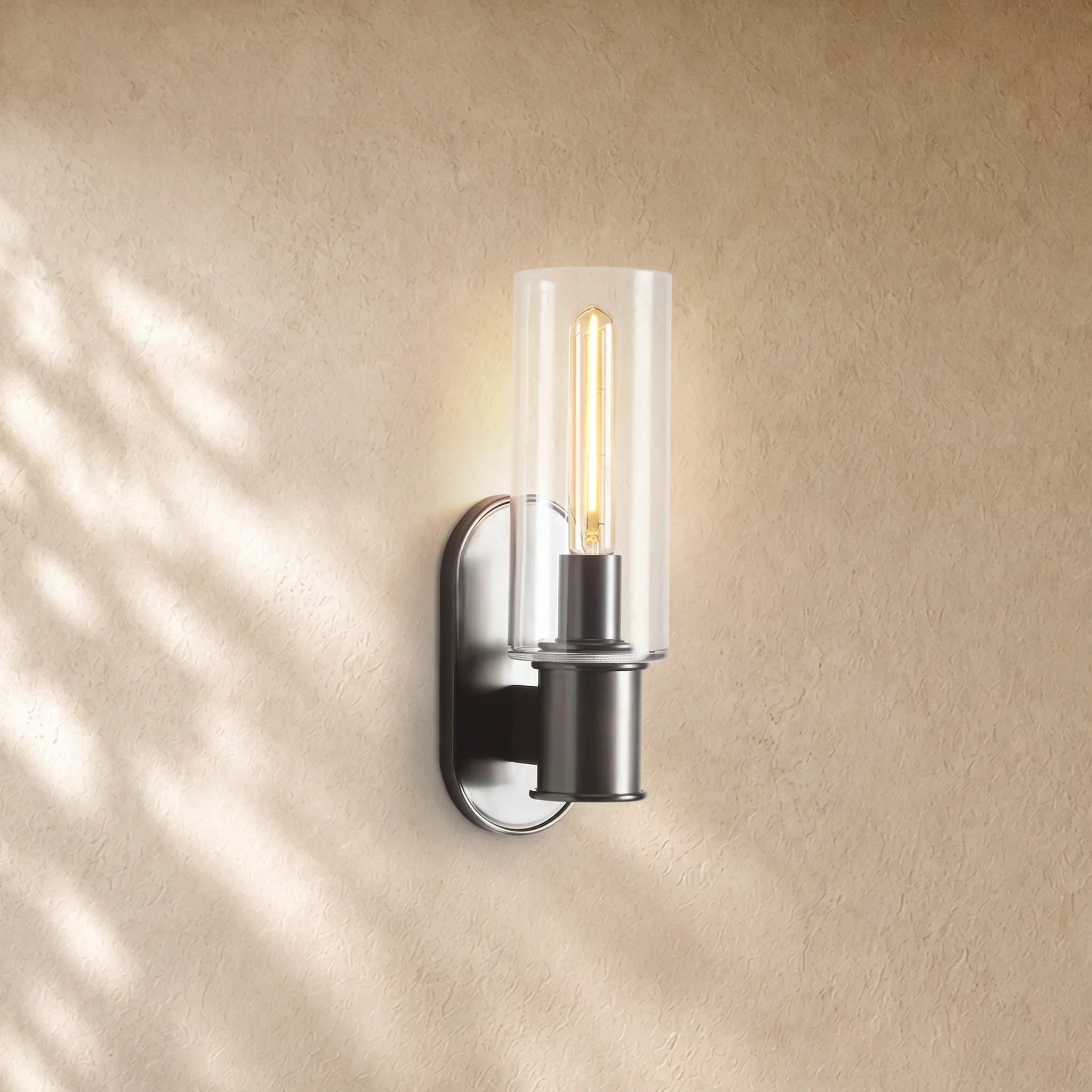 Harlins Clear Glass Wall Sconce