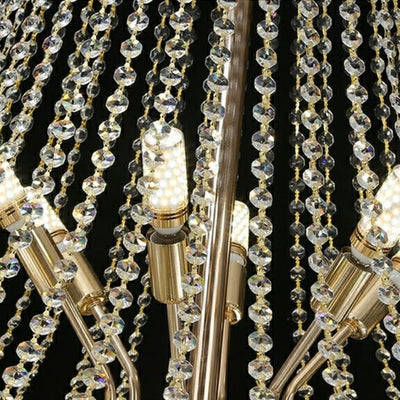 Magnificent Extra Large Foyer Hall Chandelier Tiered Crystal Ceiling Lighting Fixture For Living Room Decor - cyranlamps