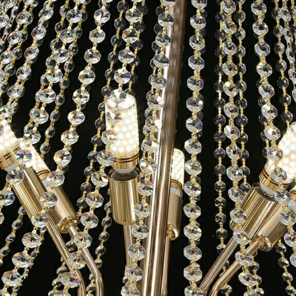 Magnificent Extra Large Foyer Hall Chandelier Tiered Crystal Ceiling Lighting Fixture For Living Room Decor - cyranlamps