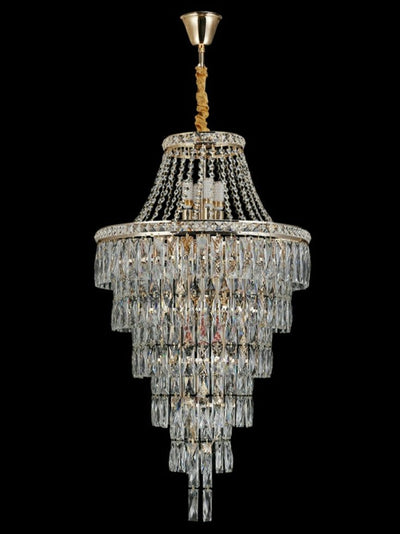 Magnificent Extra Large Foyer Hall Chandelier Tiered Crystal Ceiling Lighting Fixture For Living Room Decor - cyranlamps