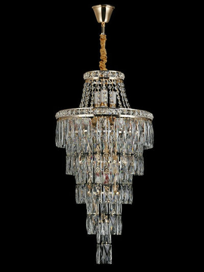 Magnificent Extra Large Foyer Hall Chandelier Tiered Crystal Ceiling Lighting Fixture For Living Room Decor - cyranlamps