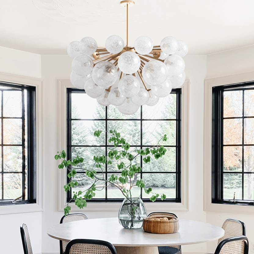 Mandoza Glass Chandelier - Cyran Lamps