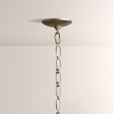 Mara Caged Opal Glass & Brass Large Pendant - cyranlamps