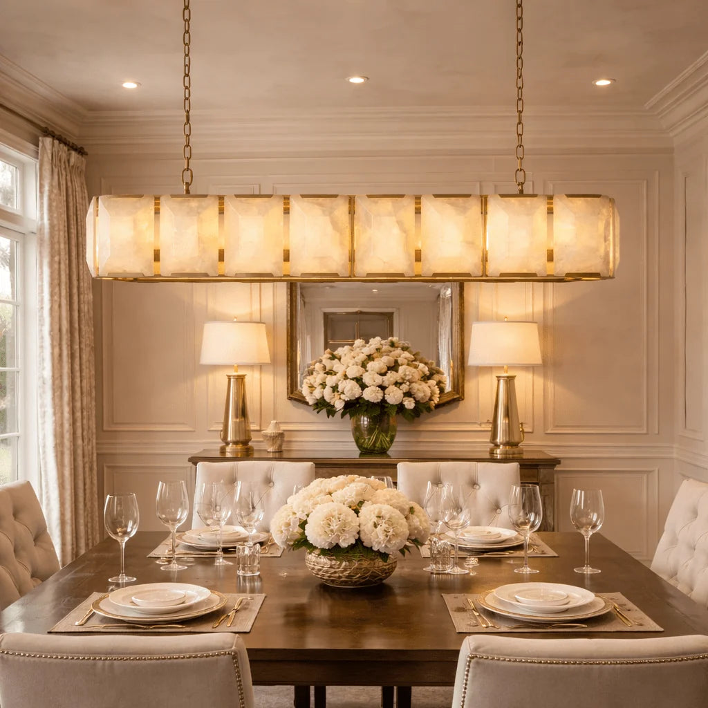 Marlow Alabaster Rectangular Chandelier