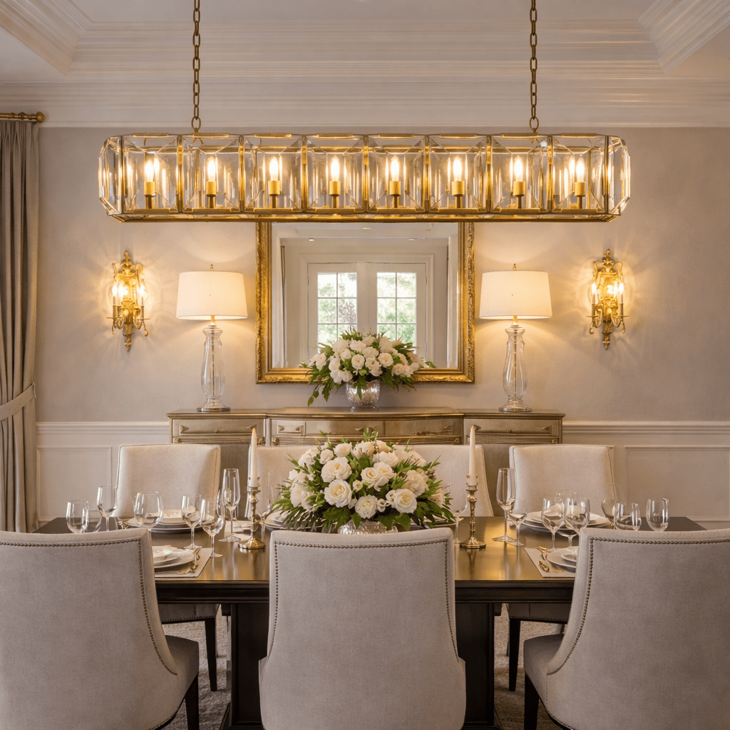 Marlow Crystal Rectangular Chandelier - cyranlighting
