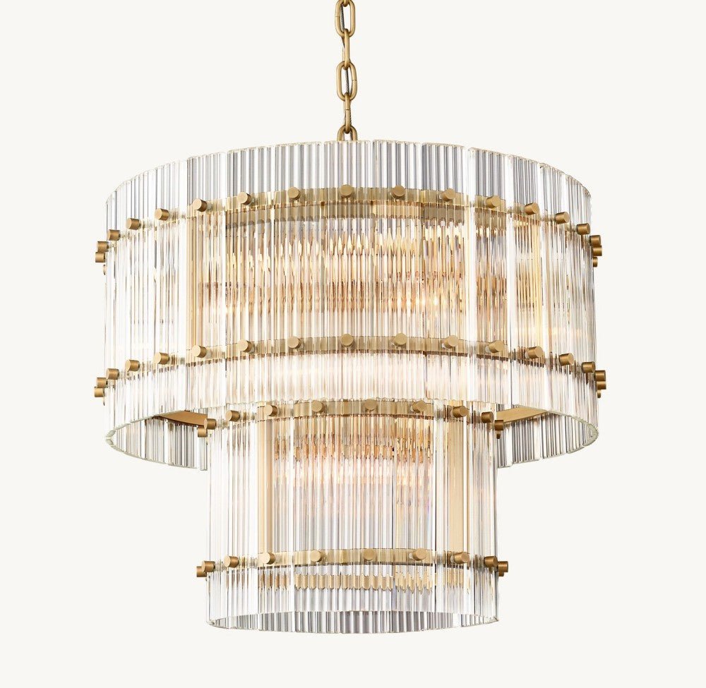 Marquis Two - Tier Round Chandelier 22" - Cyran Lamps