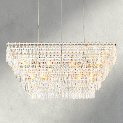 Merlyna Tiered Rectangular Chandelier 60", 72" - cyranlighting