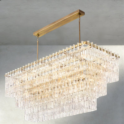 Merlyna Tiered Rectangular Chandelier 60", 72" - cyranlighting