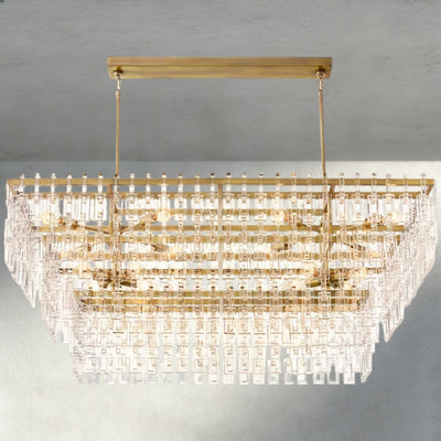 Merlyna Tiered Rectangular Chandelier 60", 72" - cyranlighting