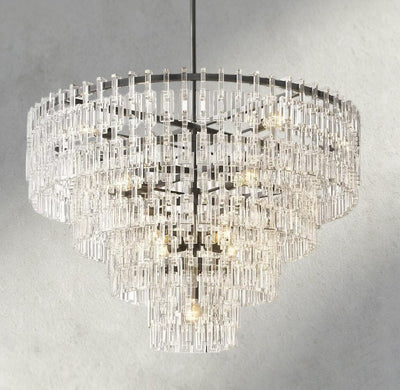 Merlyna Tiered Round Chandelier 36", 48", 60" - cyranlighting