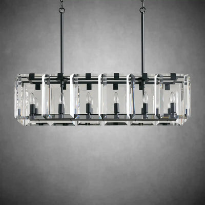 Modern Amaya Rectangular Chandelier - cyranlamps