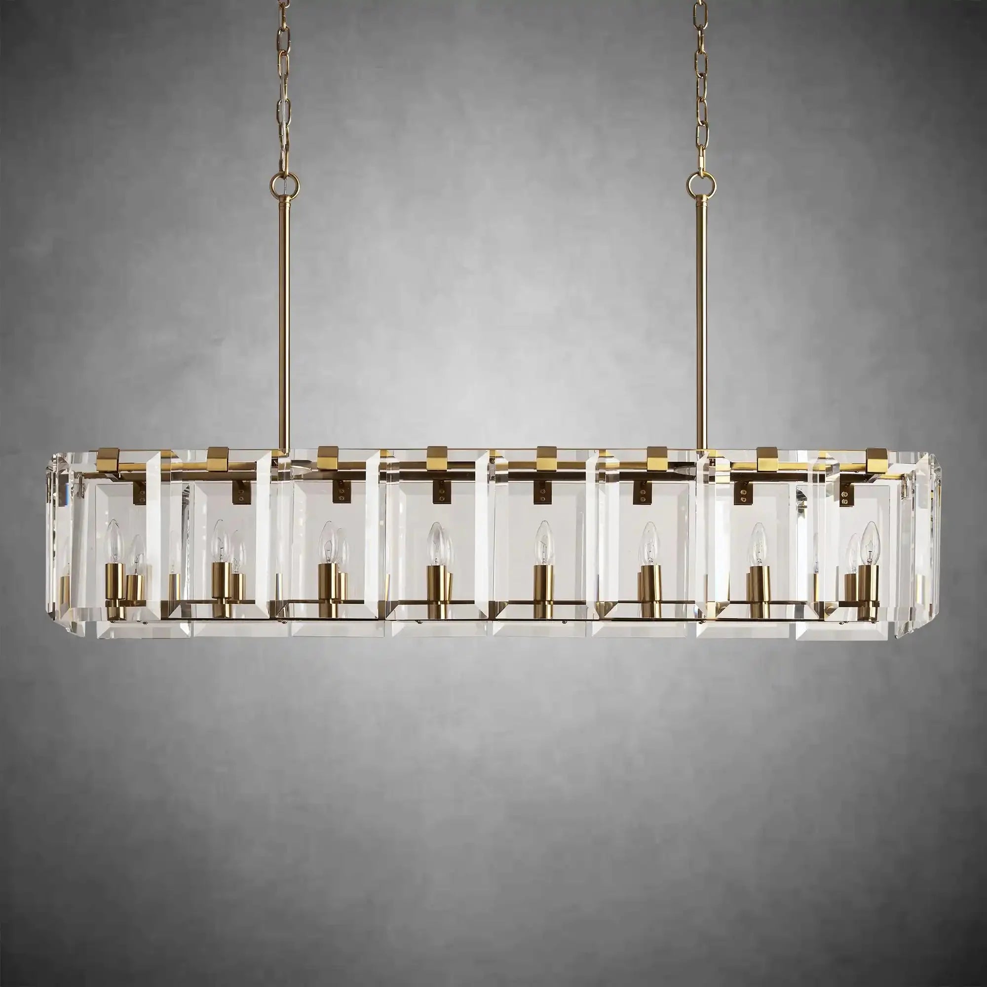 Modern Amaya Rectangular Chandelier - cyranlamps