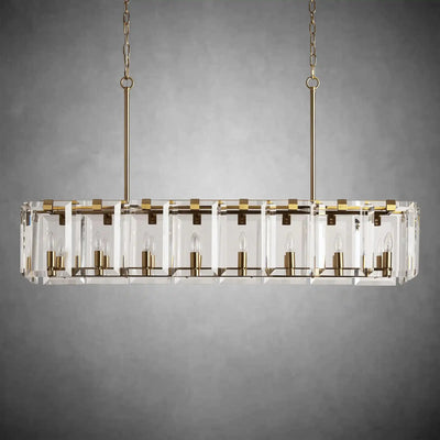 Modern Amaya Rectangular Chandelier - cyranlamps
