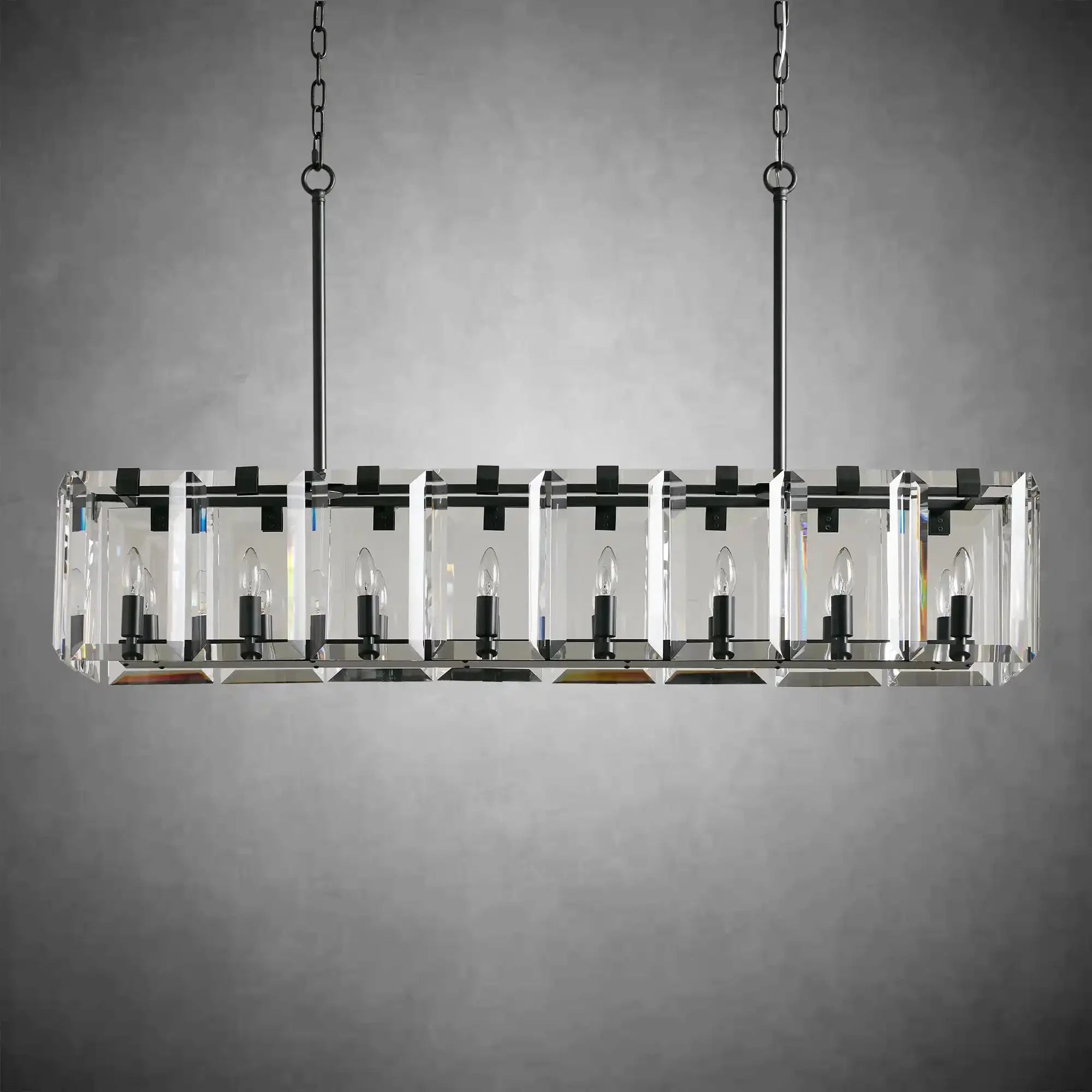 Modern Amaya Rectangular Chandelier - cyranlamps