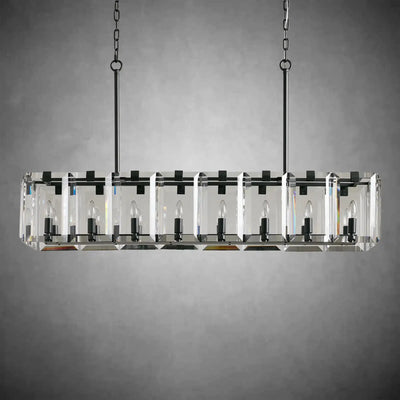 Modern Amaya Rectangular Chandelier - cyranlamps