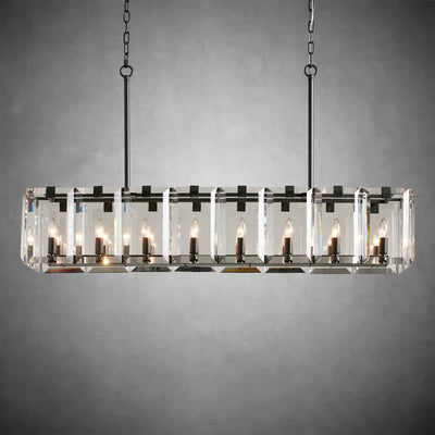 Modern Amaya Rectangular Chandelier - cyranlamps