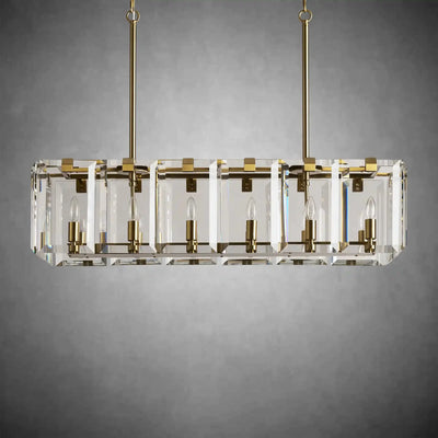 Modern Amaya Rectangular Chandelier - cyranlamps
