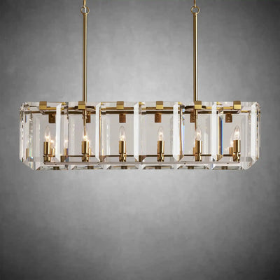 Modern Amaya Rectangular Chandelier - cyranlamps