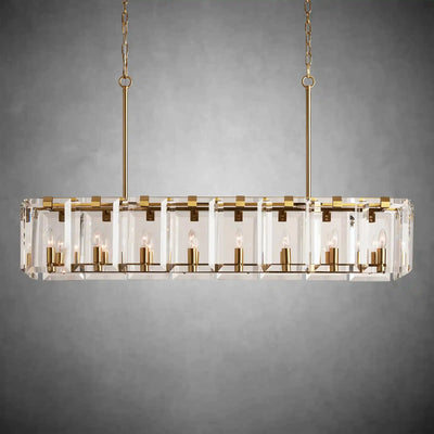 Modern Amaya Rectangular Chandelier - cyranlamps