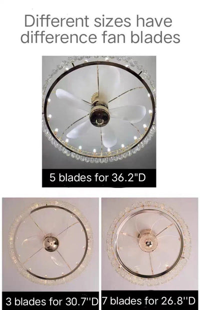 Modern Fan Light Crystal Chandelier - Cyran Lamps