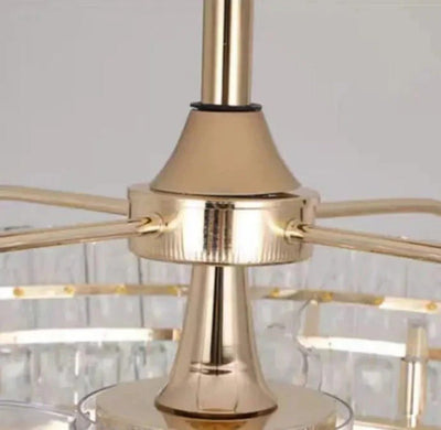 Modern Fan Light Crystal Chandelier - Cyran Lamps