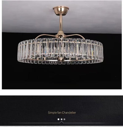 Modern Fan Light Crystal Chandelier - Cyran Lamps