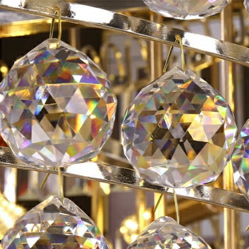 Modern Gold Foyer Extra Large Crystal Chandeliers Round Luxury Ceiling Light Fixture For Hall Entrance - cyranlamps
