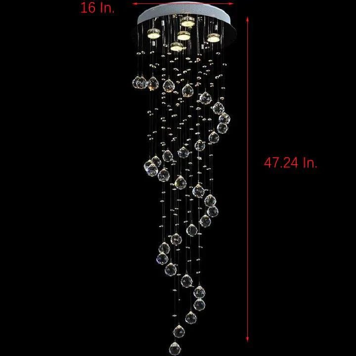 Modern Spherical Crystal Contemporary Chandelier - Cyran Lamps