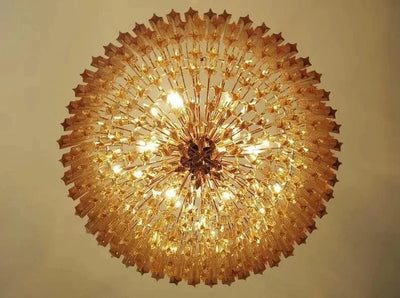 Murana Glass Chandelier – Amber - cyranlamps