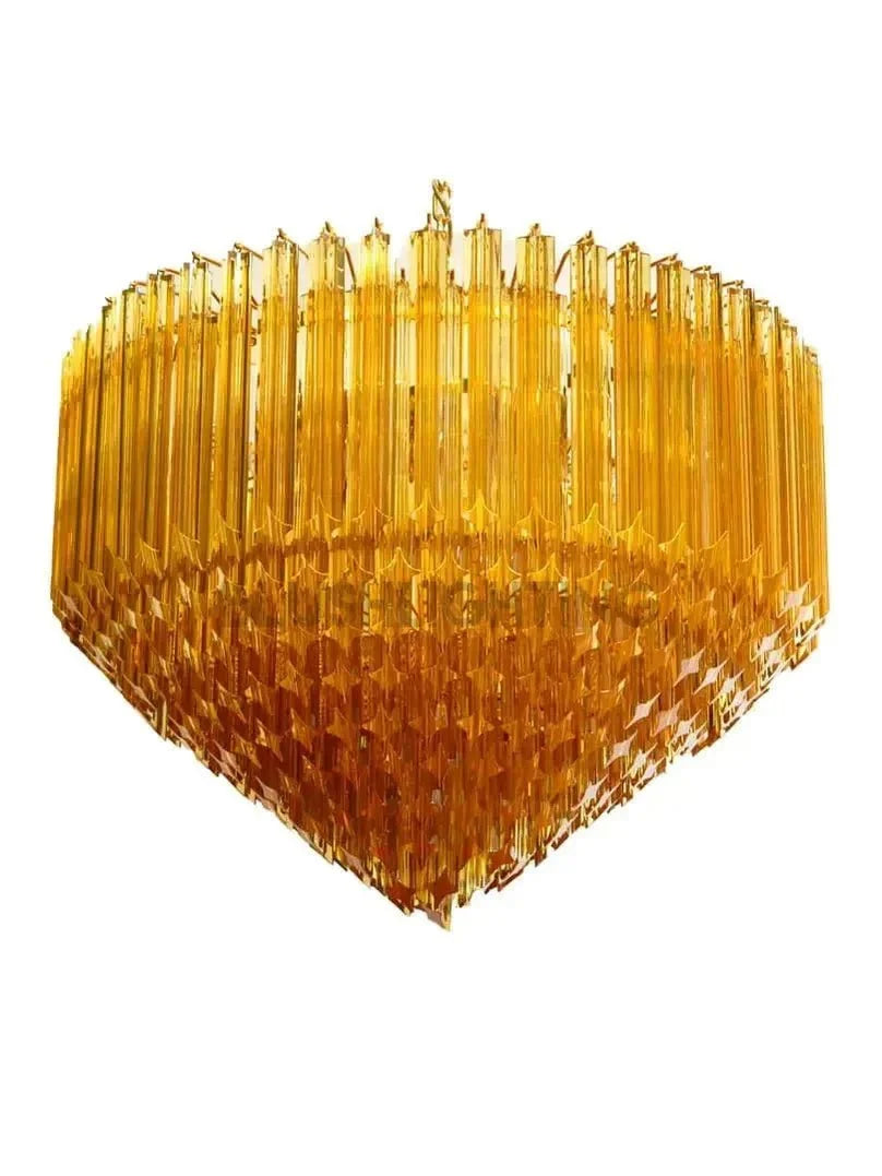 Murana Glass Chandelier – Amber - cyranlamps