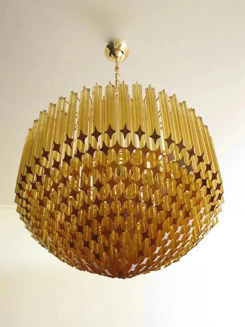 Murano Glass Chandelier – Amber - cyranlamps
