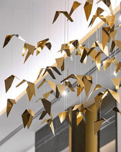 New Creative Golden Wings Floating Chandelier for Hall/Hotel/Restaurant - cyranlamps