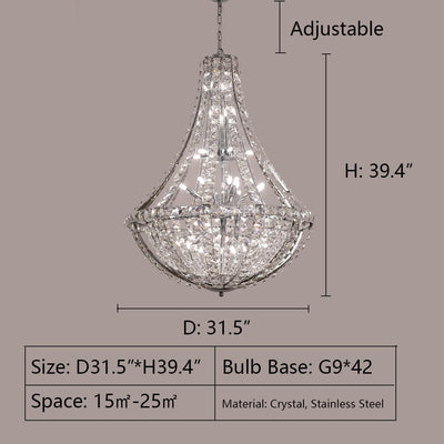 New Extra Large Luxury and Elegant Crystal Chandelier for Living Room/Staircase/Foyer/Villa/Duplex Hall - cyranlamps