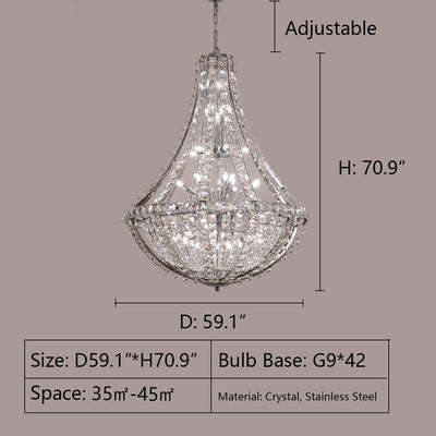 New Extra Large Luxury and Elegant Crystal Chandelier for Living Room/Staircase/Foyer/Villa/Duplex Hall - cyranlamps