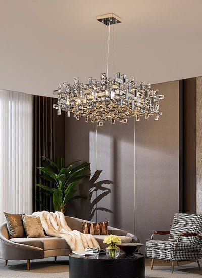 New Italian Style Light Luxury Villa Duplex Designer Luxury Crystal Chandelier for Dining/Living Room/Bedroom - cyranlamps