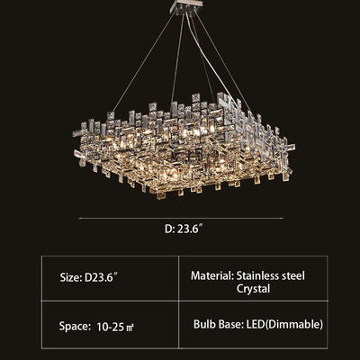 New Italian Style Light Luxury Villa Duplex Designer Luxury Crystal Chandelier for Dining/Living Room/Bedroom - cyranlamps