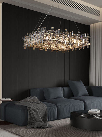 New Italian Style Light Luxury Villa Duplex Designer Luxury Crystal Chandelier for Dining/Living Room/Bedroom - cyranlamps
