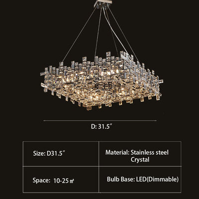 New Italian Style Light Luxury Villa Duplex Designer Luxury Crystal Chandelier for Dining/Living Room/Bedroom - cyranlamps