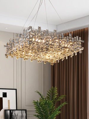New Italian Style Light Luxury Villa Duplex Designer Luxury Crystal Chandelier for Dining/Living Room/Bedroom - cyranlamps