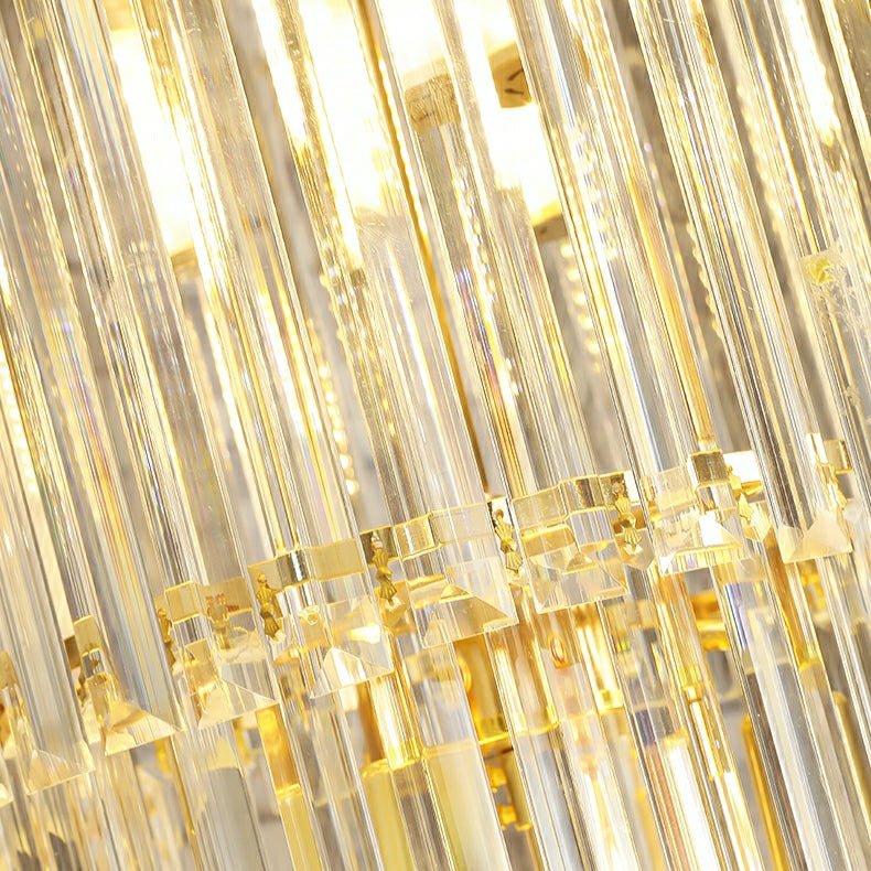 New Style Royal Large Crystal Chandelier Long Ceiling Lighting Fixture For Living Room Staircase/ Entryway - cyranlamps
