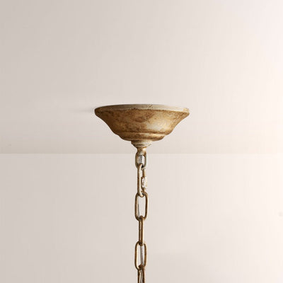 Nora Gilded Floral Crystal Round Chandelier - Cyran Lamps