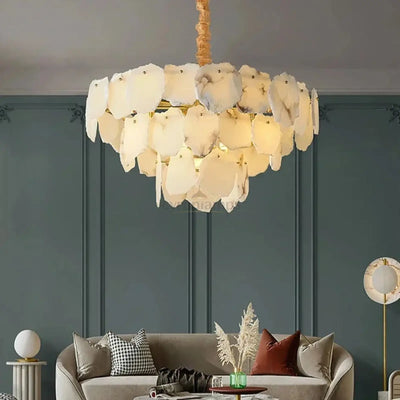 Norham Marble Chandelier - cyranlighting