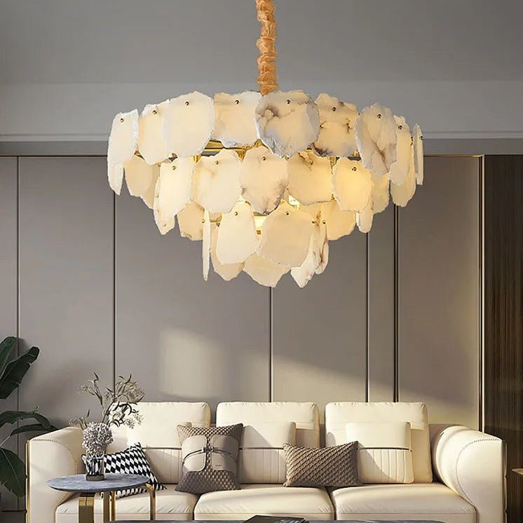 Norham Marble Chandelier - cyranlamps