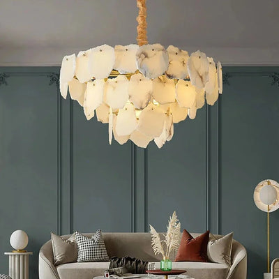 Norham Marble Chandelier - cyranlamps