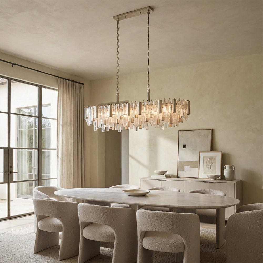 Nova Crystal Prism Linear Chandelier - Cyran Lamps