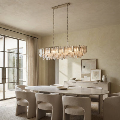 Nova Crystal Prism Linear Chandelier - Cyran Lamps