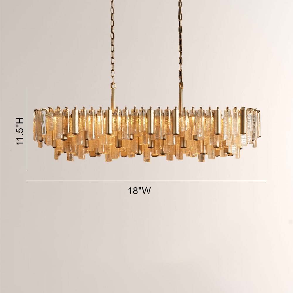 Nova Crystal Prism Linear Chandelier - Cyran Lamps