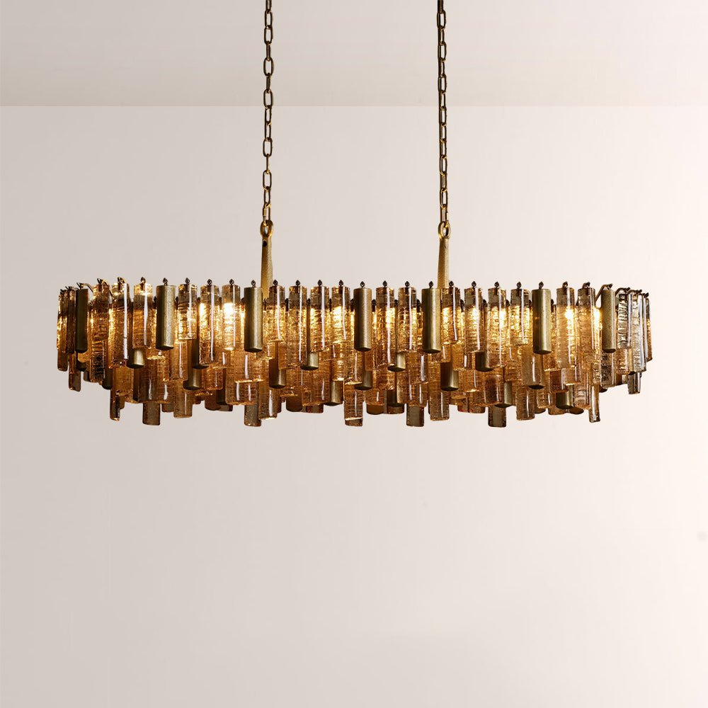 Nova Crystal Prism Linear Chandelier - Cyran Lamps