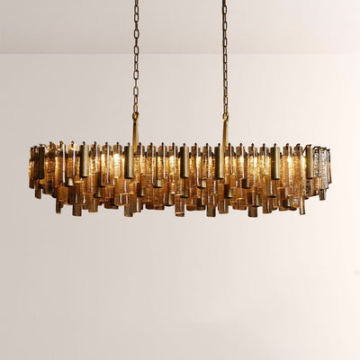 Nova Crystal Prism Linear Chandelier - Cyran Lamps